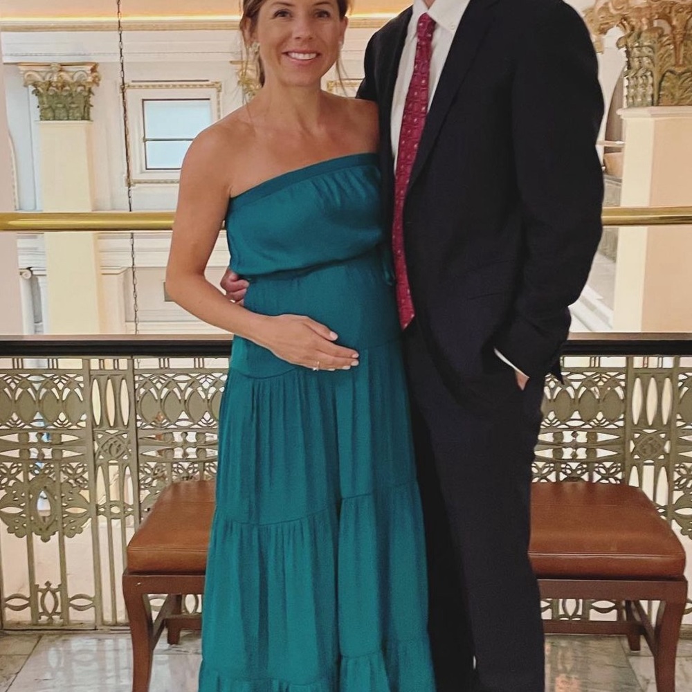 Emerald Green Strapless Maxi Dress